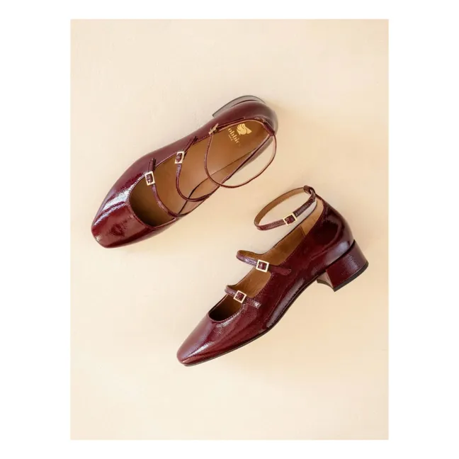 Zapatillas Suzie Charol arrugado | Burdeos