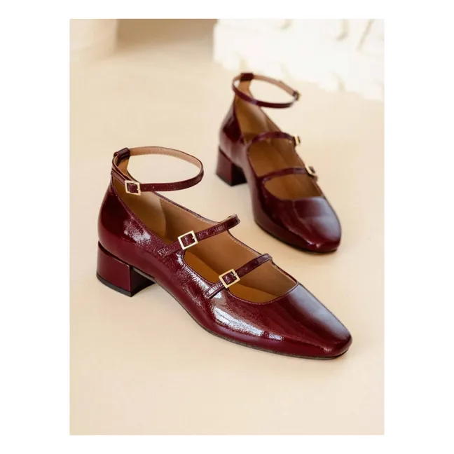 Zapatillas Suzie Charol arrugado | Burdeos