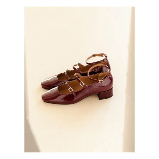 Zapatillas Suzie Charol arrugado | Burdeos