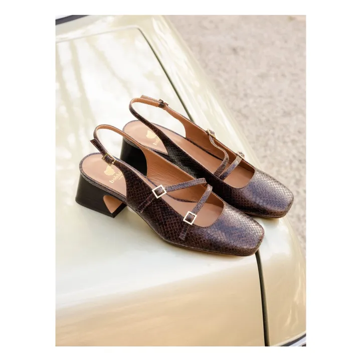 Babies Becca Cuir Embossé Serpent | Brun- Image produit n°7