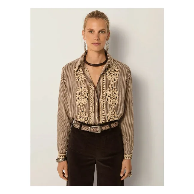 Chemise Cohiba Bebo Coton Flammé | Tabac