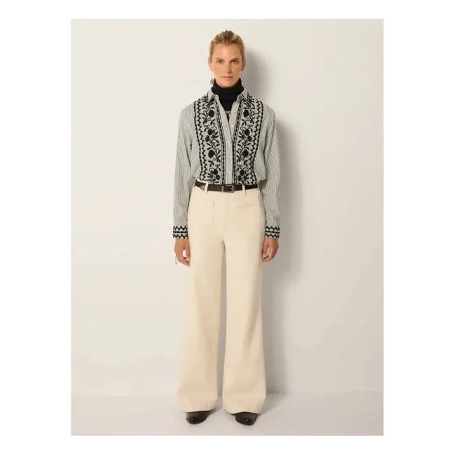 Laberynth Amanda Striped Shirt | Light Blue