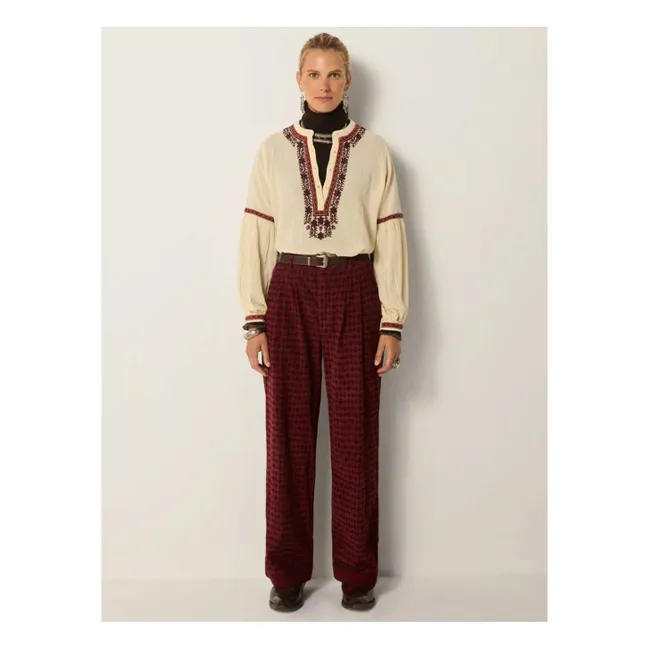Paco Chateau Corduroy Pants | Burgundy