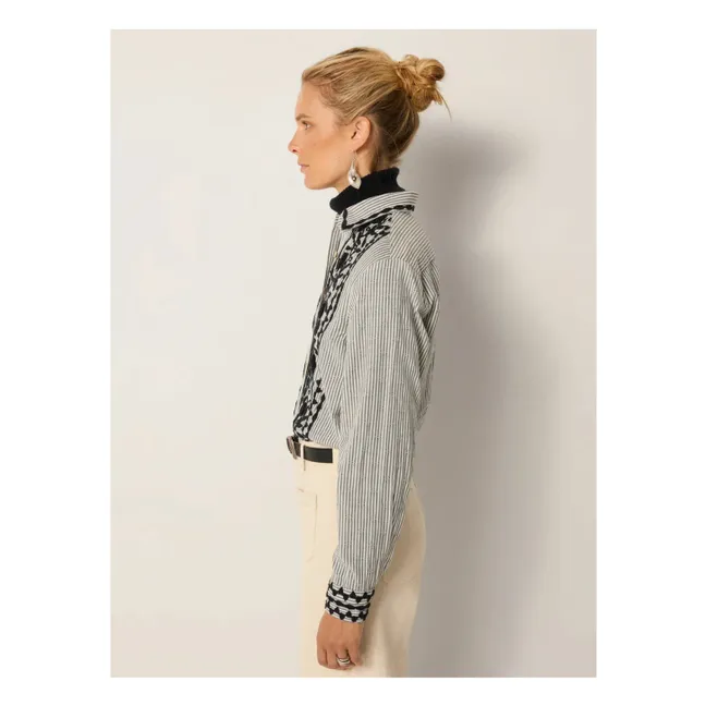 Laberinto Amanda Camisa de rayas | Azul Claro