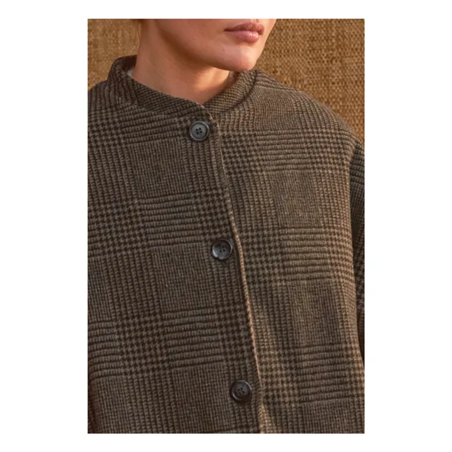 Philo Carreaux Abrigo de lana - Colección Femenina | Gris