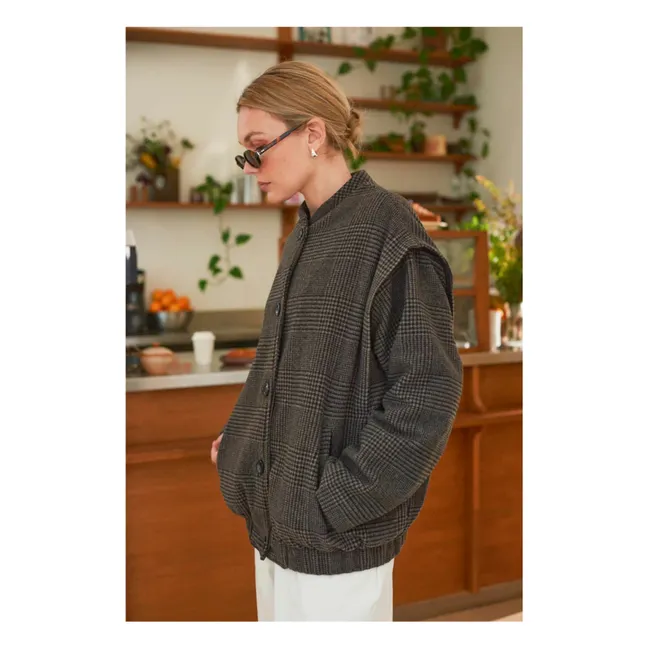 Philo Carreaux Abrigo de lana - Colección Femenina | Gris