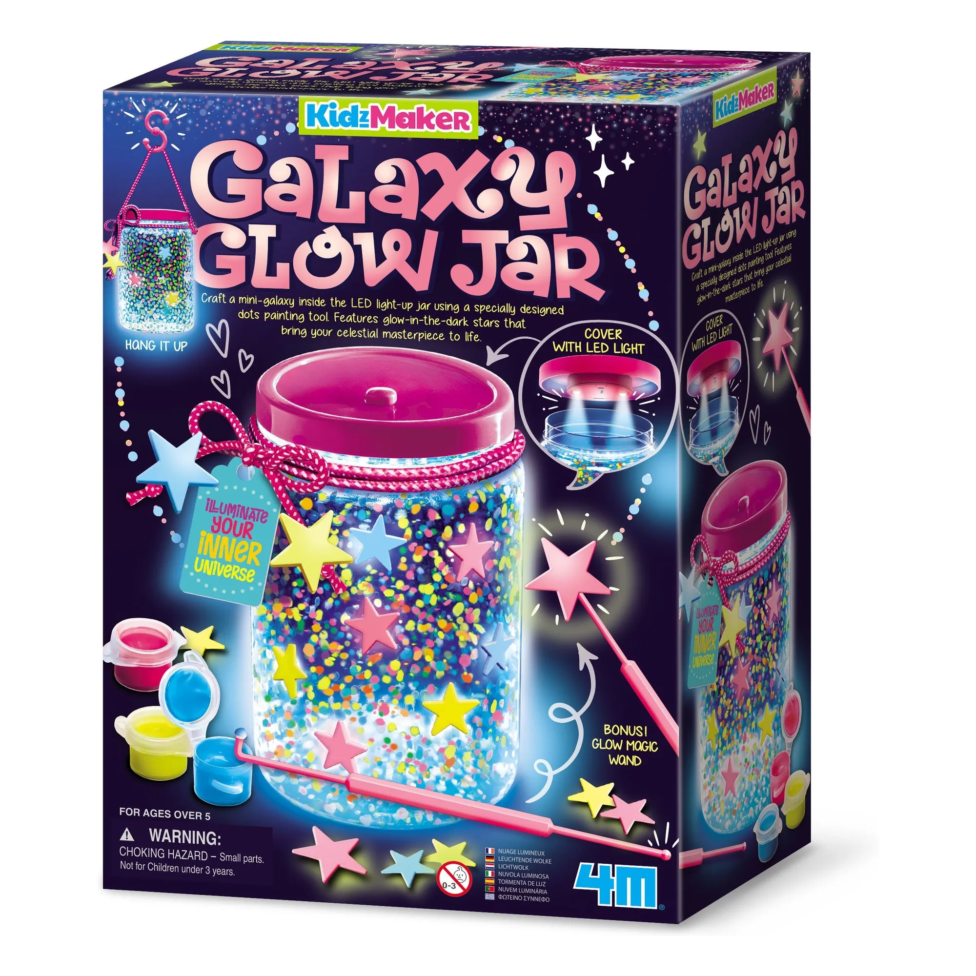 4M Multicoloured Illuminated Creative Kit - Galactic Light Pot