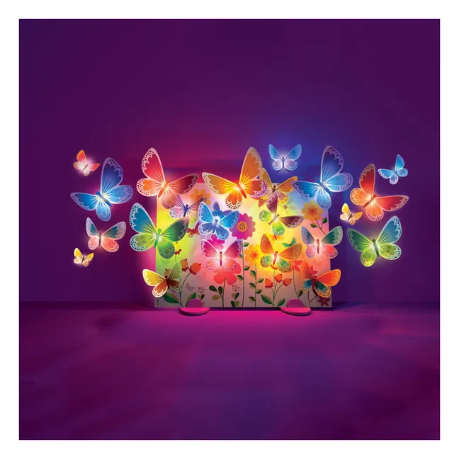  Kit créatif lumineux - Canevas papillons 3D  