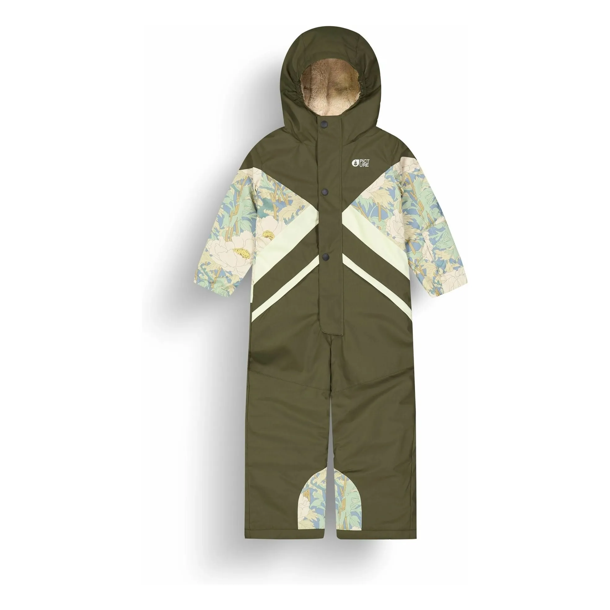 Picture Khaki Snowy Fleurie Recycled Fiber Ski Suit