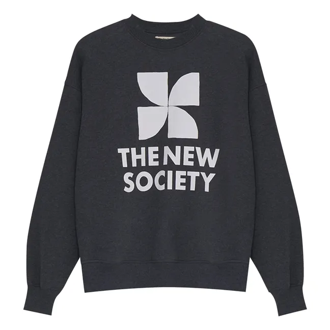 Sudadera TNS Logo | Gris jaspeado oscuro