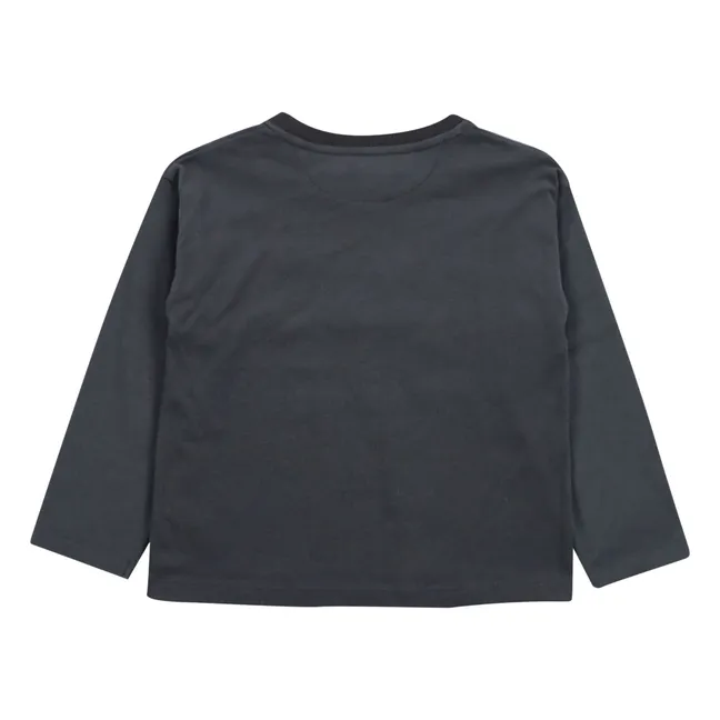 T-shirt Manches Longues Oscar Coton Bio | Noir