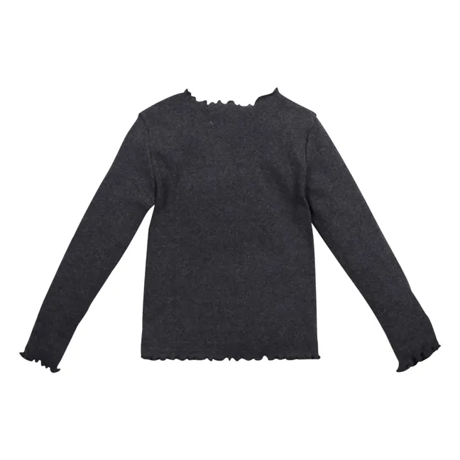 T-shirt Côtelé | Gris foncé