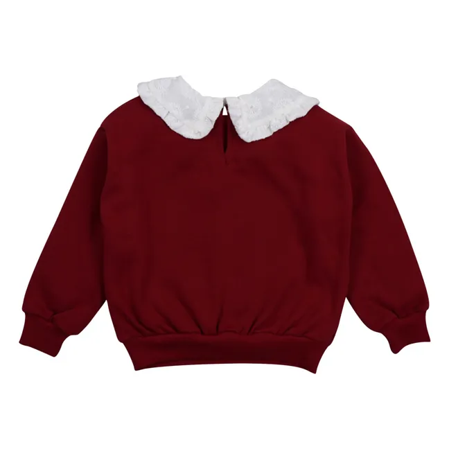 Sweat Col Claudine Angela Coton Bio | Bordeaux