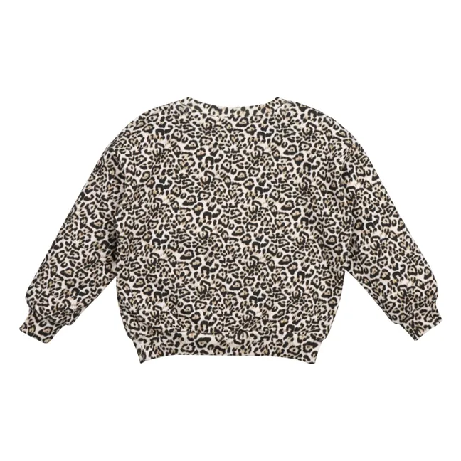 Sweat Logo Léopard | Beige