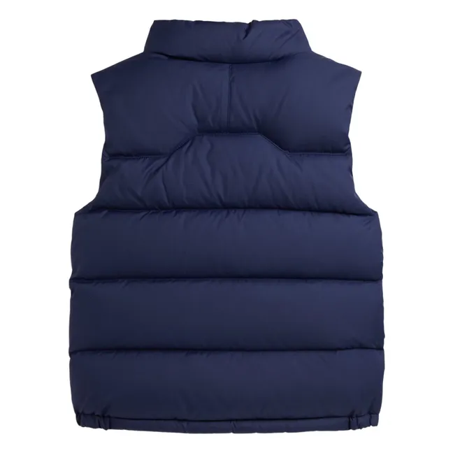 Logo Ärmellose Daunenjacke Recycelte Fasern | Navy