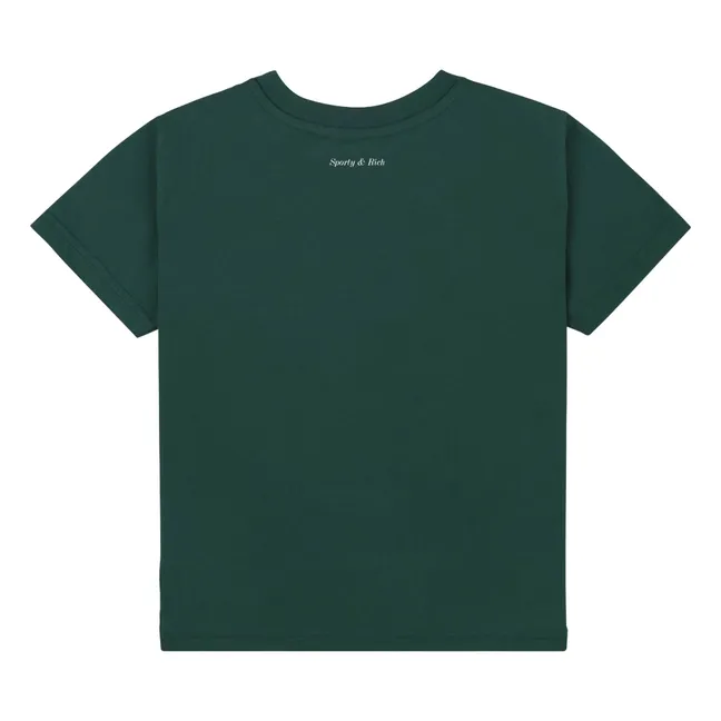 Camiseta Be Nice de algodón reciclado | Verde Oscuro
