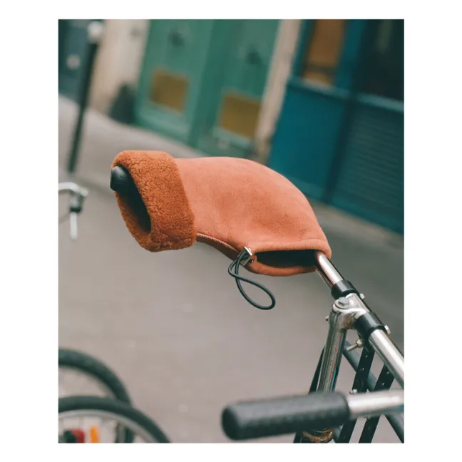 Guanti da bicicletta in lana merino | Marrone