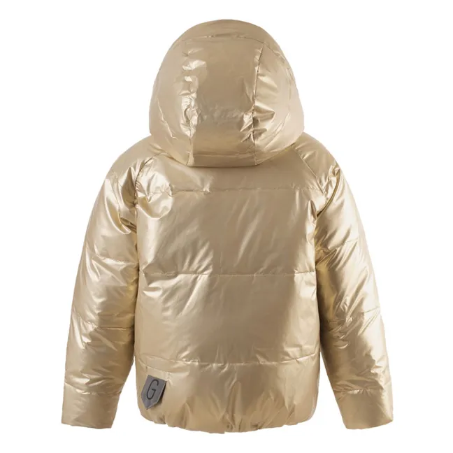 Flashy Dragon waterproof jacket | Gold
