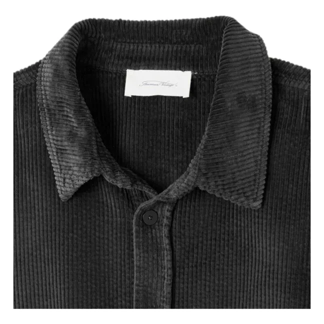 Camisa de terciopelo Padow | Carbón