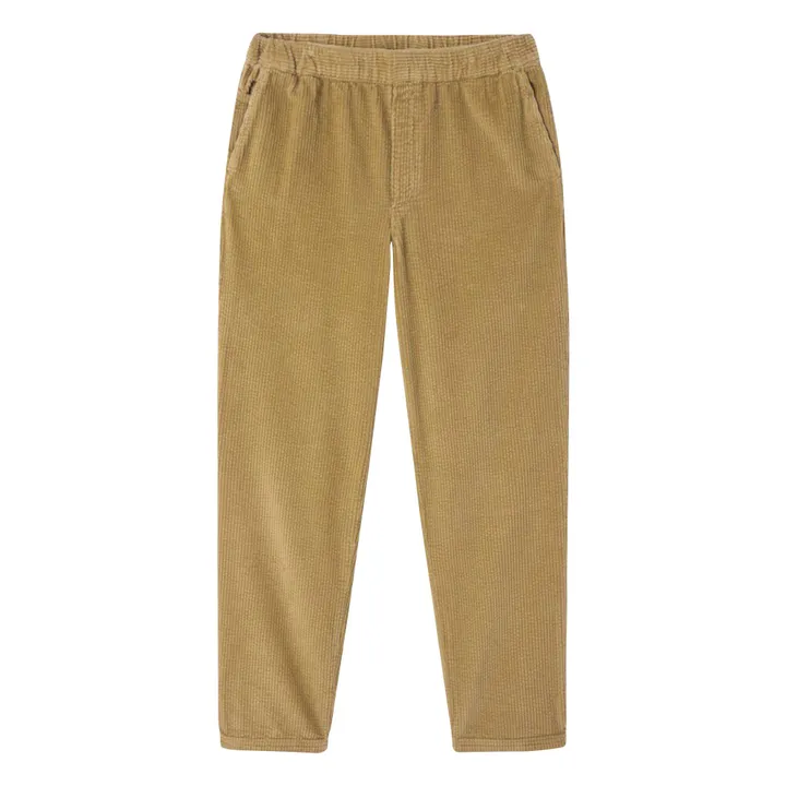 Pantalon Padow Velours | Vert kaki clair- Image produit n°0