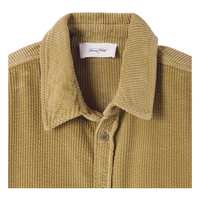 Chemise Padow Velours | Vert kaki clair