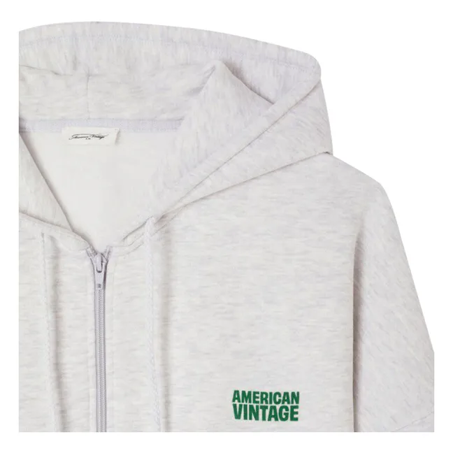 Sweat Zippé Baptown | Gris chiné