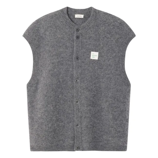 Gilet senza maniche in lana e alpaca Vitow | Acciaio