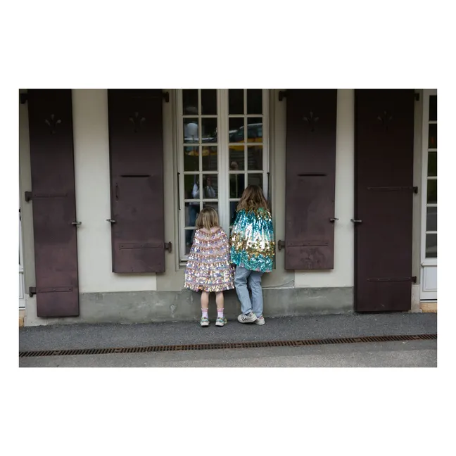 The 5th Avenue sequin cape | Blue