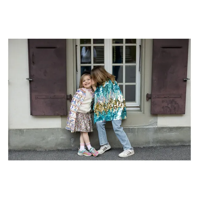 The 5th Avenue sequin cape | Blue