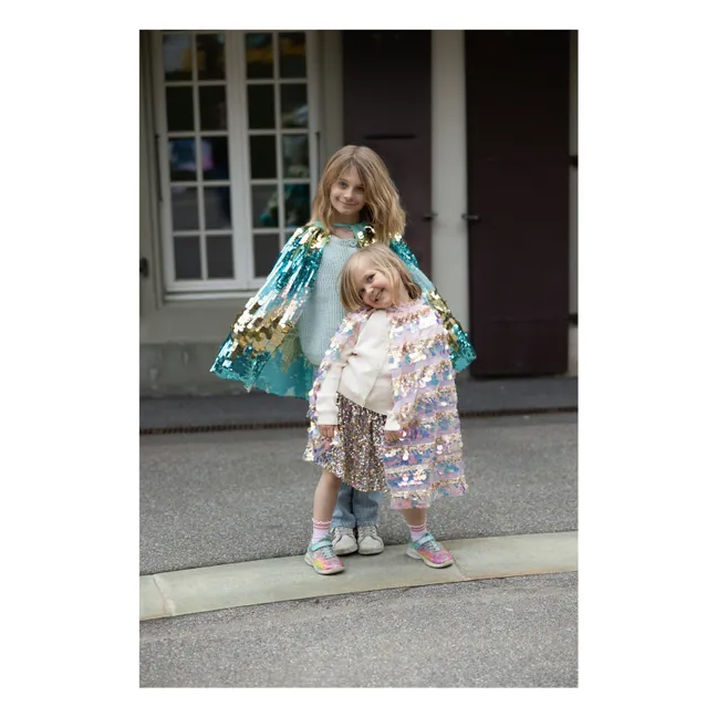 The 5th Avenue sequin cape | Blue