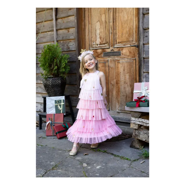 Robe Sapin de Noël avec son serre tête | Rose