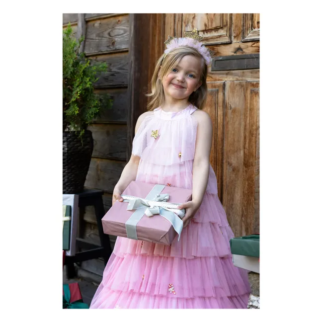 Robe Sapin de Noël avec son serre tête | Rose