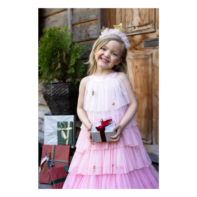 Robe Sapin de Noël avec son serre tête | Rose