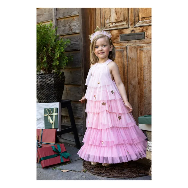 Robe Sapin de Noël avec son serre tête | Rose