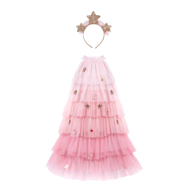 Robe Sapin de Noël avec son serre tête | Rose