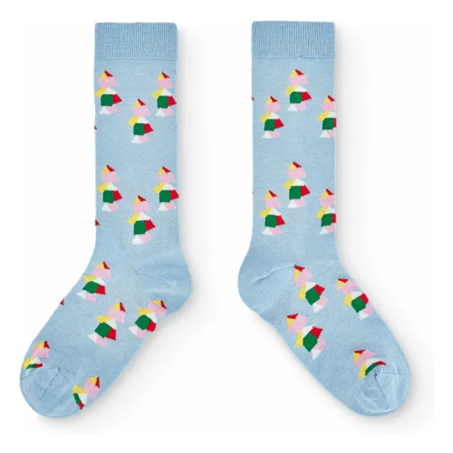 Worm socks | Light blue
