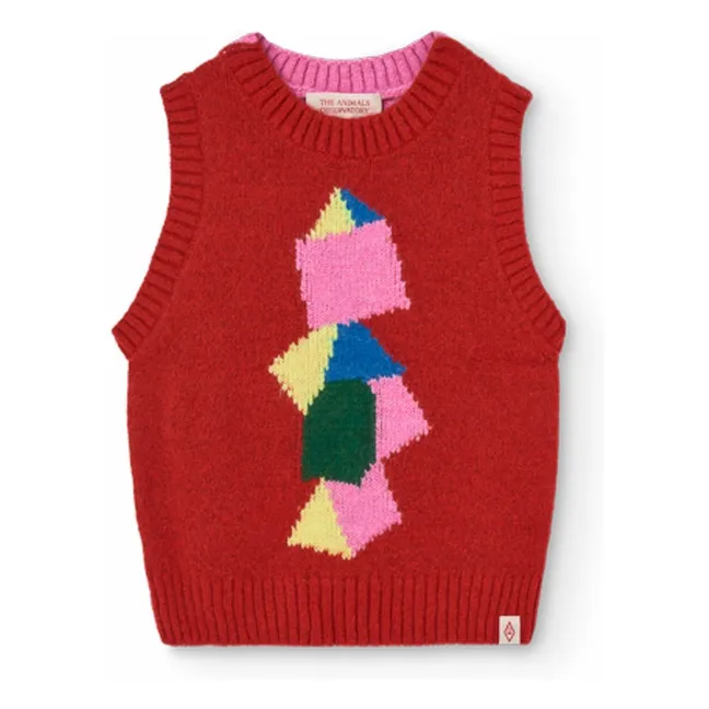 Bat-Pullover aus Bio-Baumwolle | Rot