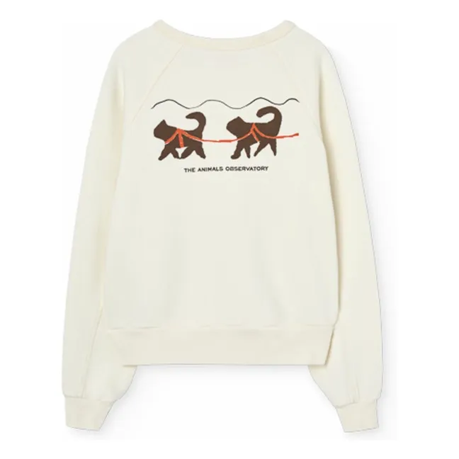 Shark sweatshirt | Ecru