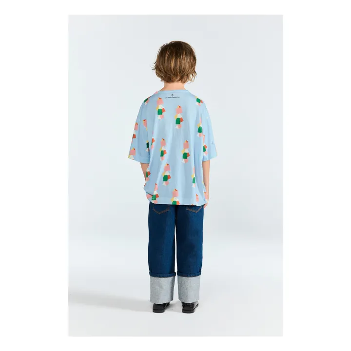 Collie T-shirt Organic cotton | Light blue- Product image n°2