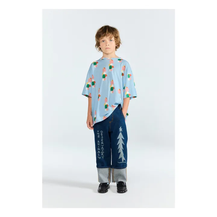 Collie T-shirt Organic cotton | Light blue- Product image n°1