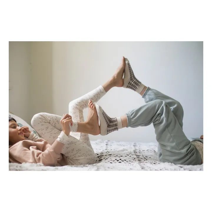 Lot de 3 Paires de Chaussettes Fleuries | Prune- Image produit n°5