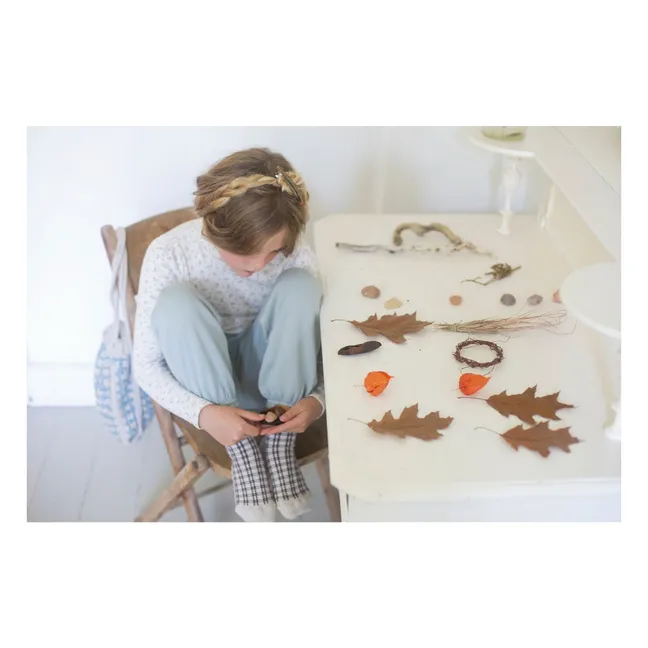 Set of 3 Pairs of Flowery Socks | Plum