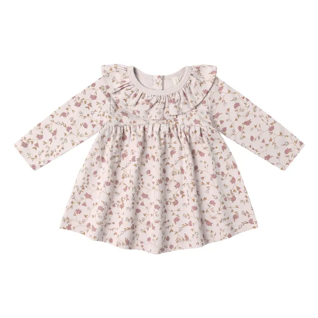 Blumenkleid aus Bio-Baumwolle | Flieder