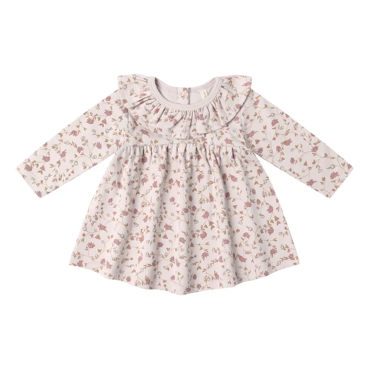 Robe Fleurie Coton Bio | 	Lilas- Image produit n°0