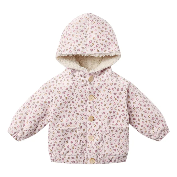 Veste Fleurie Velours Côtelé Bio | 	Lilas- Image produit n°0