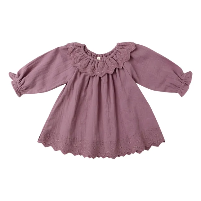 Kleid Isla Gaze aus Bio-Baumwolle | Magenta