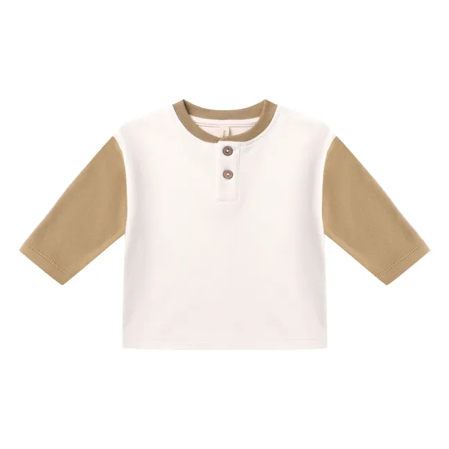 Organic cotton Henley T-shirt | Ivory