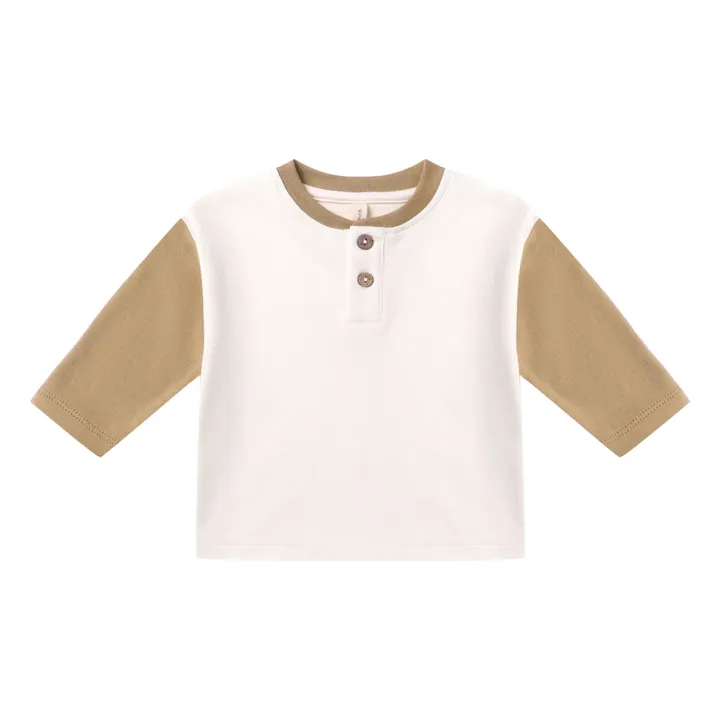 T-shirt Henley Coton Bio | Ivoire- Image produit n°0