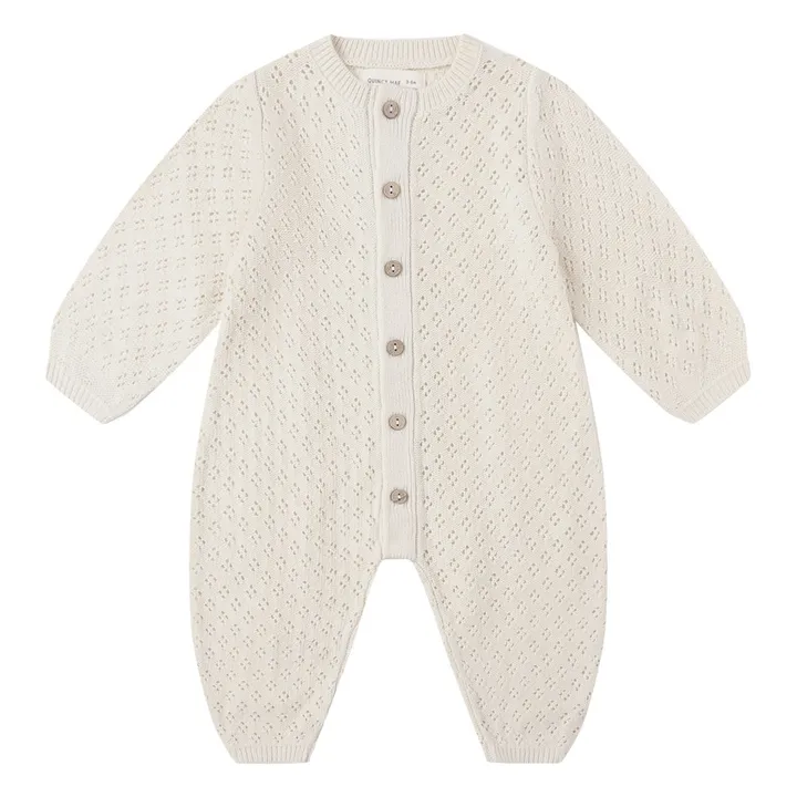 Combinaison Bubble Coton Bio | Ecru- Image produit n°0