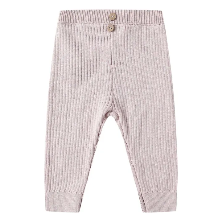 Legging Maille Côtelée Bio | 	Lilas- Image produit n°0